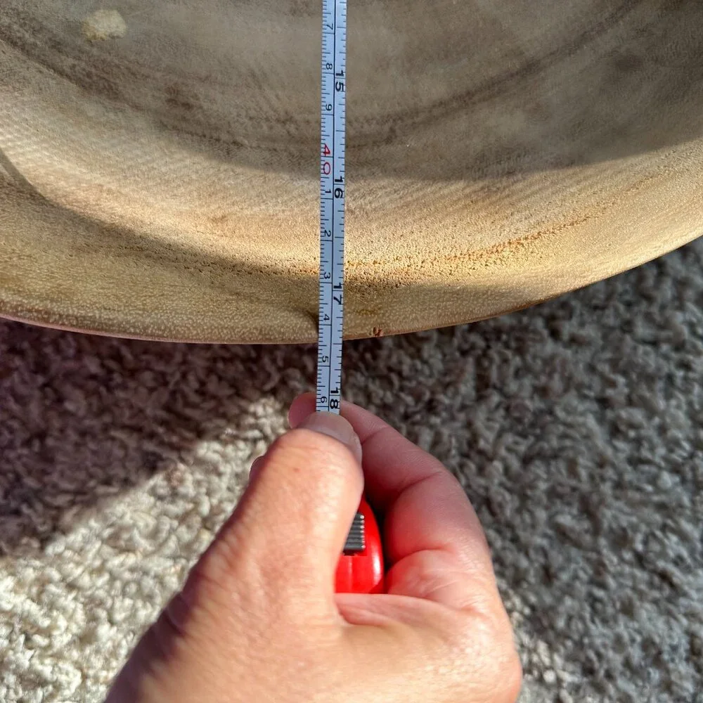 Large irregular Crate and Barrel wood bowl